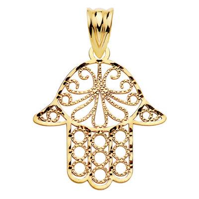 Pendentif Main de Fatima Or Jaune 750 - Lumiosa