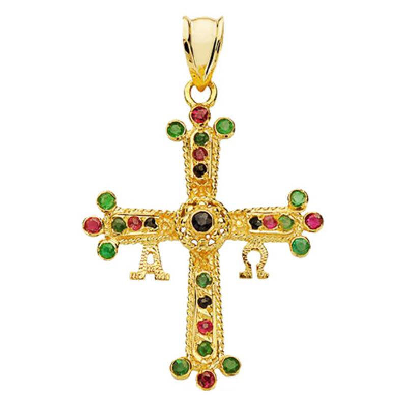 750/1000 Yellow Gold Covadonga Cross - Lumiosa