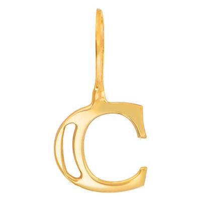 375/1000 Yellow Gold Open-Work Letter Pendant - Rosatella
