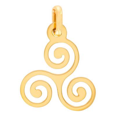 Yellow Gold 375 or 750 Openwork Triskel Pendant - Rosatella