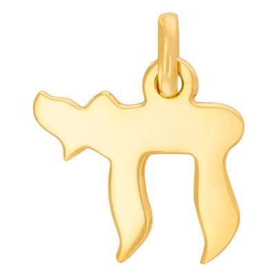 Yellow Gold 375 or 750 Hai Judaism Pendant - Rosatella