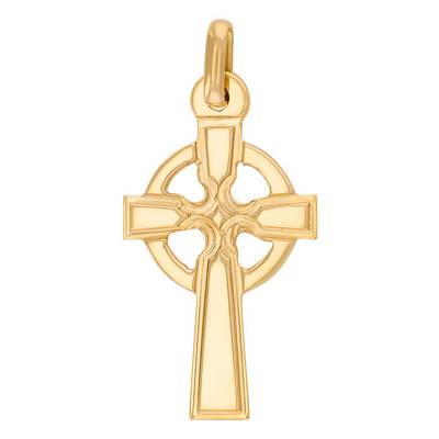 Yellow Gold 375 or 750 Celtic Cross Pendant - Rosatella