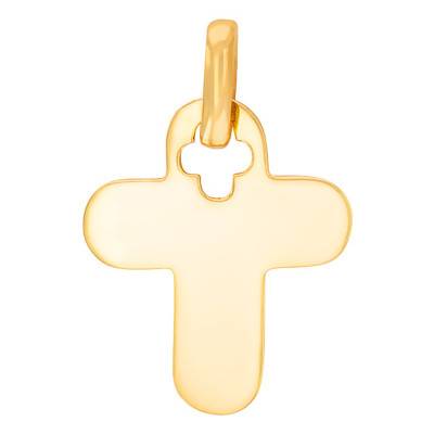 Yellow Gold 375 or 750 Open-Work Baptism Cross Pendant - Rosatella