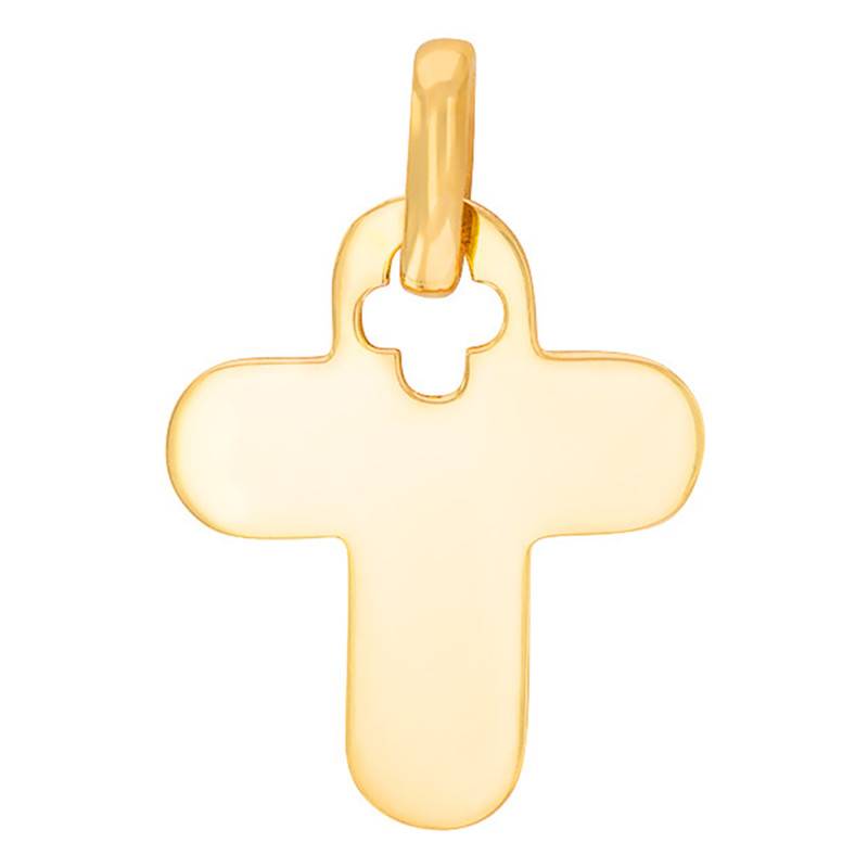 Yellow Gold 375 or 750 Open-Work Baptism Cross Pendant - Rosatella
