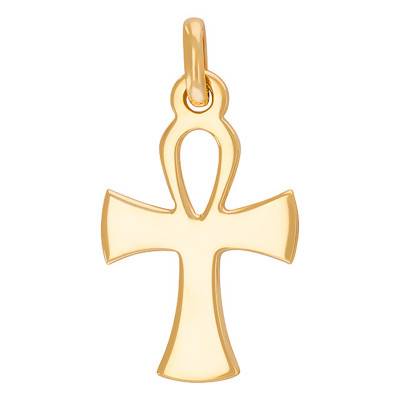 Yellow Gold 375 or 750 Ankh Cross of Life Pendant - Rosatella