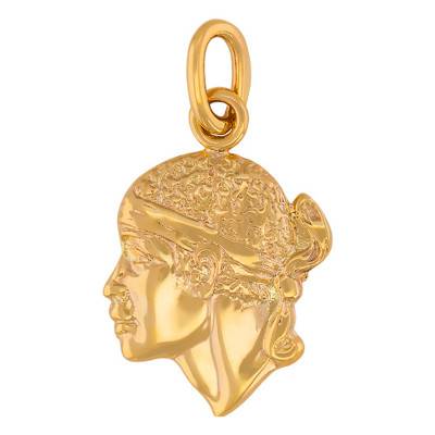 Yellow Gold 375 or 750 Corsican Moor's Head Pendant - Rosatella