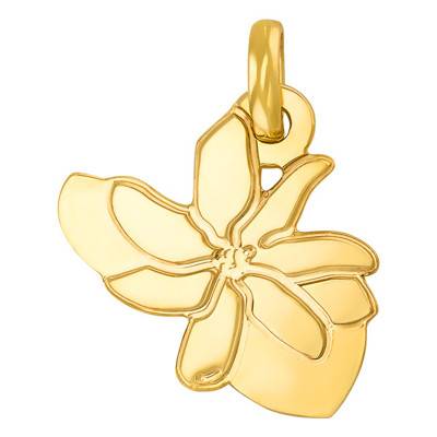 Pendentif Fleur de Tiaré, Or Jaune 375 ou 750 - Rosatella