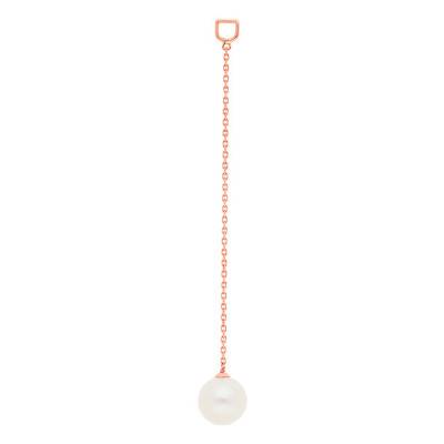 Pendentif Twist chaîne & perle, Or Rose 750 - Divine