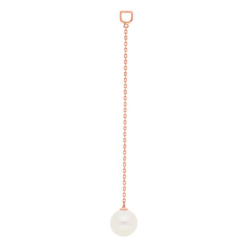 750/1000 Rose Gold & Pearl Twist Chain Pendant - Divine