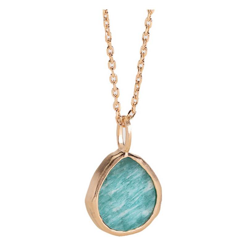 Isaure Gold-Plated & Amazonite Pendant - Ana & Cha