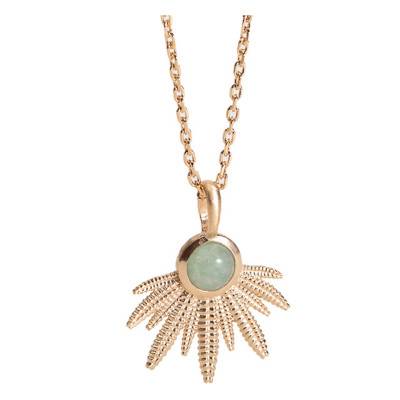 Gina Gold-Plated & Aventurine Pendant - Ana & Cha