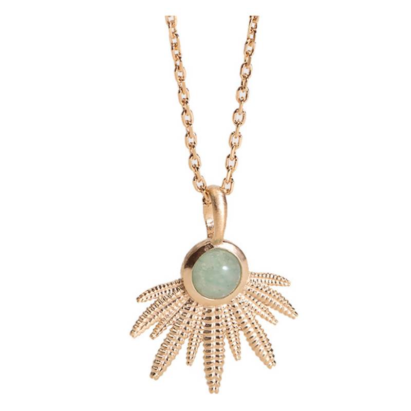 Gina Gold-Plated & Aventurine Pendant - Ana & Cha