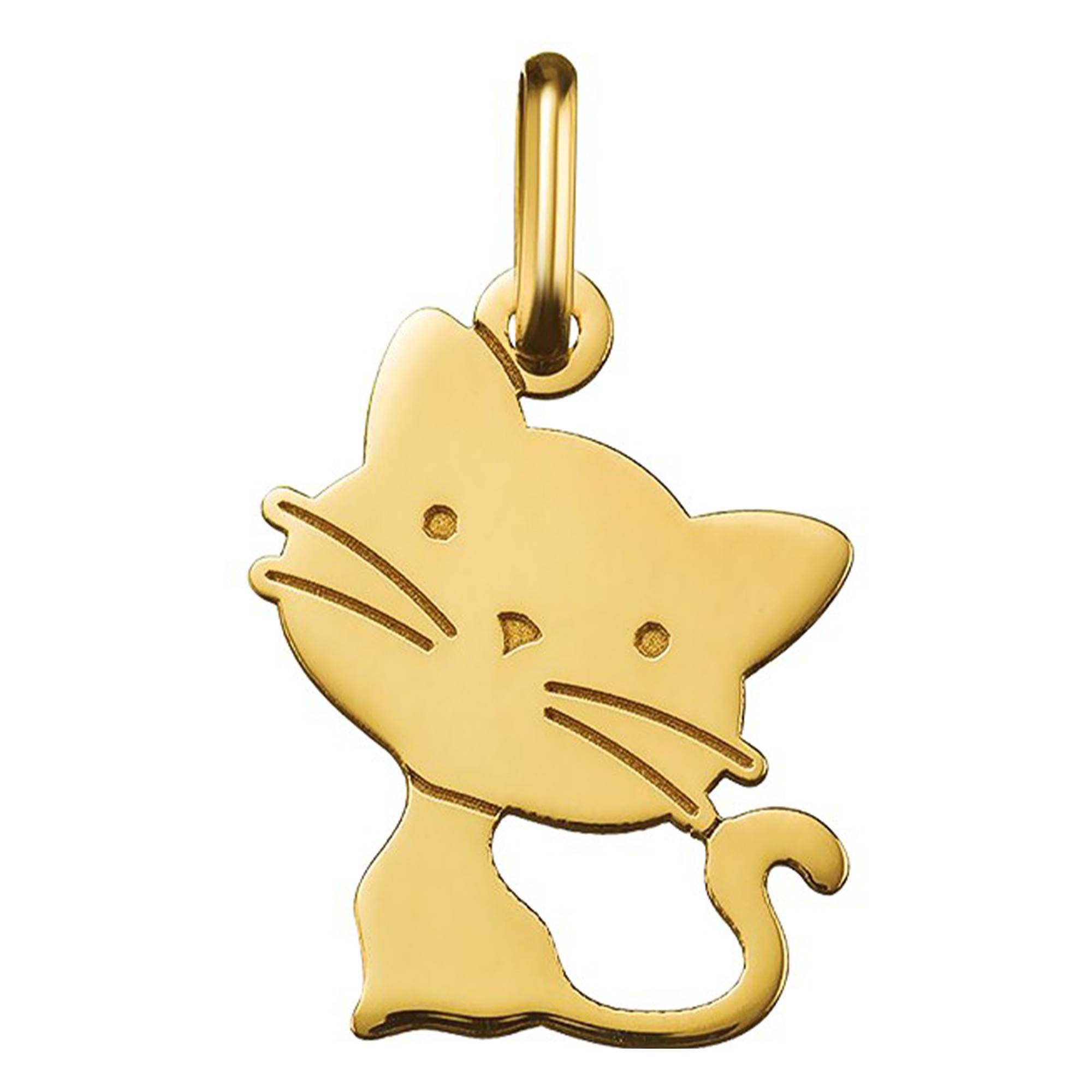 Bijoux Pendentif Chat Or Jaune Pendentif Chat En Or Jaune 750