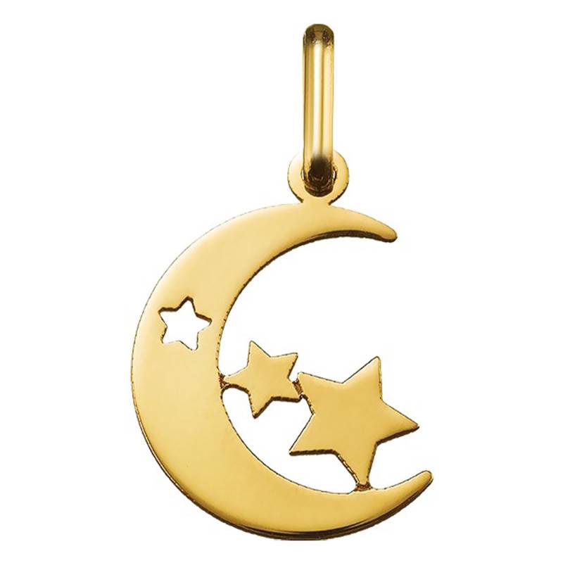 Moon and Stars 750 Yellow Gold Pendant - Argyor