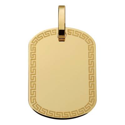 Pendentif à graver grecque Or Jaune 750 - Argyor