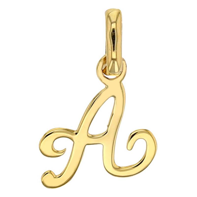 750/1000 Yellow Gold Script Letter Pendant - Rosatella