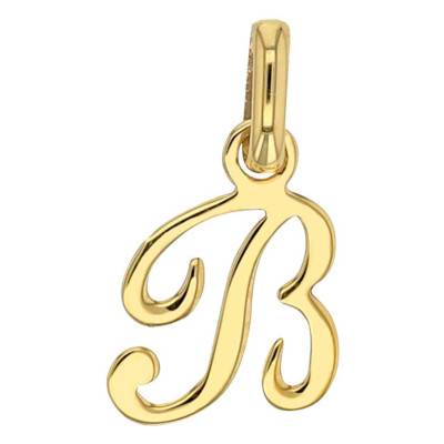 375/1000 Yellow Gold Script Initial Pendant - Rosatella