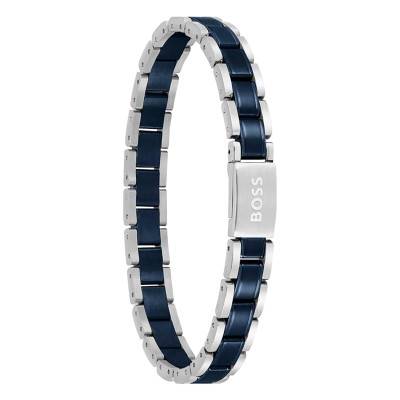 Bracelet Metal Links Essentials en Acier Bicolore, Longueur Ajustable 20 cm - 1580664 - Boss