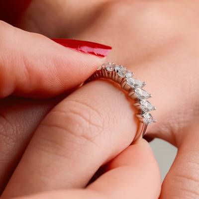 Alliance en Platine & Diamants 1,10 ct, Largeur 1,60 mm - Alliantine