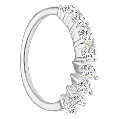 Alliance en Or Blanc 750 & Diamants 1,10 ct, Largeur 1,60 mm - Alliantine