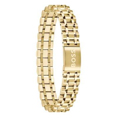 Owan Gold-Tone Steel Bracelet, Length 17,50 cm to 19 cm - 1580645 - Boss