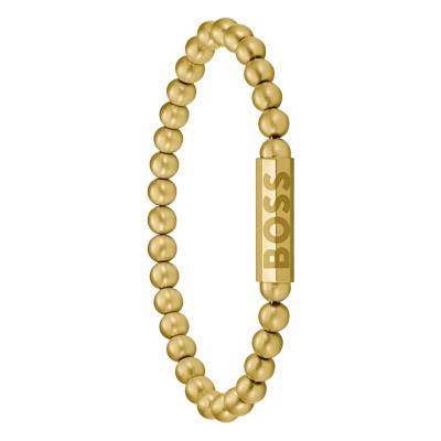 Sphere Metal Gold-Tone Steel Bracelet, 19 cm Length - 1580666M - Boss