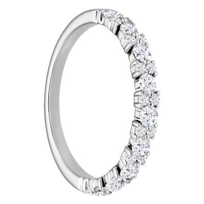 Alliance en Or Blanc 750 & Diamants 0,52 ct, Largeur 1,75 mm - Alliantine