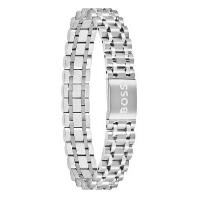 Steel Owan Bracelet, Length 17.50 cm to 19 cm - 1580644 - Boss