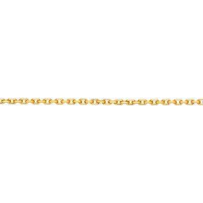 750 Yellow Gold Diamond-Cut Cable Chain Bracelet, Length 17 cm, Width 0.90 mm to 3.20 mm - Manillon