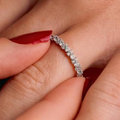 Alliance en Platine & Diamants 1 ct, Largeur 1,90 mm - Alliantine