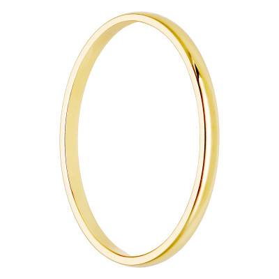 Yellow Gold 375/1000 Standard Demi-Jonc Wedding Ring, 1.5 mm Width - Amore