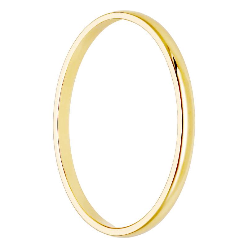 Yellow Gold 375/1000 Standard Demi-Jonc Wedding Ring, 1.5 mm Width - Amore
