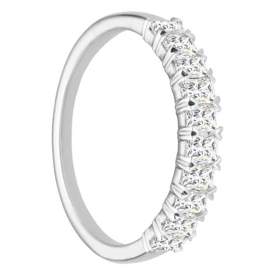 Alliance En Or 18 Carats Blanc - Diamants 0,65 Ct (Taille 53) - Style Éternité - Occasion