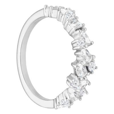 Alliance en Or Blanc 750 & Diamants 0,90 ct, Largeur 1,90 mm - Alliantine