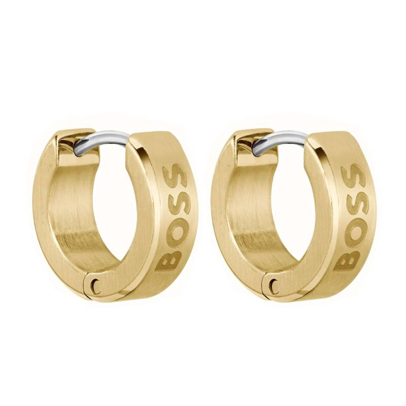 Gold-Tone Steel Odell Hoop Earrings, Diameter 12 mm - 1580655 - Boss