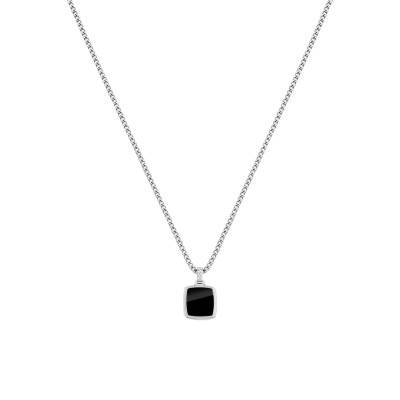 Odell Black Onyx & Steel Necklace, Length 56 cm - 1580648 - Boss