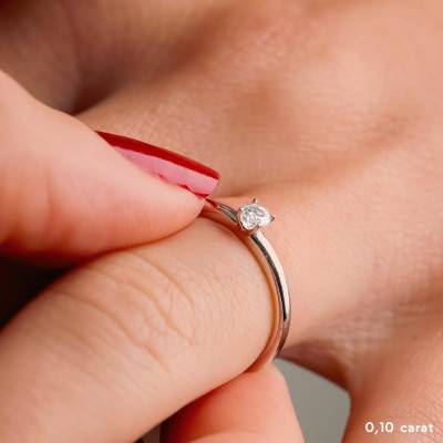Alliance Solitaire en Platine 950 & Diamant de 0,10 ct à 1 ct - Alliantine