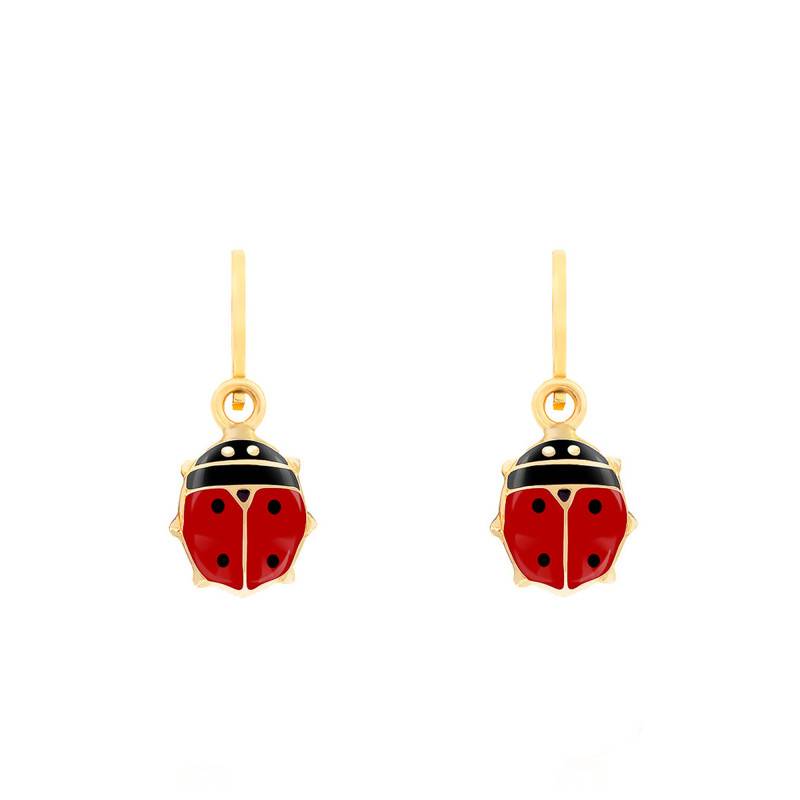 375 Yellow Gold Ladybug Stud Earrings - Bambins