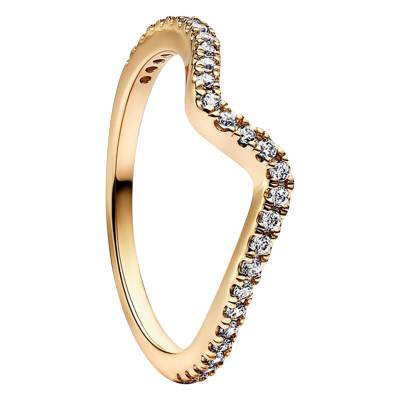 Bague Vague Scintillante Dorée & Oxydes de Zirconium - Pandora