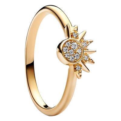 Bague Céleste Soleil Scintillant Dorée - Pandora