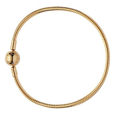 Gold-Plated Moments Serpentine Chain Bracelet, Length 17 cm to 20 cm - Pandora