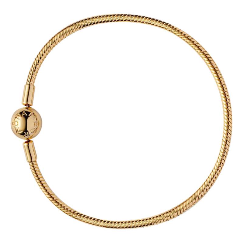 Gold-Plated Moments Serpentine Chain Bracelet, Length 17 cm to 20 cm - Pandora