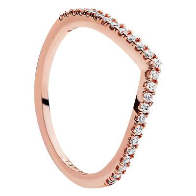 Bague Vœu Scintillant Dorée Rose - Pandora