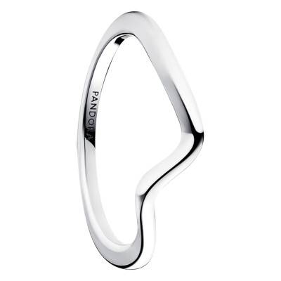 925 Silver Polished Wave Ring - Pandora