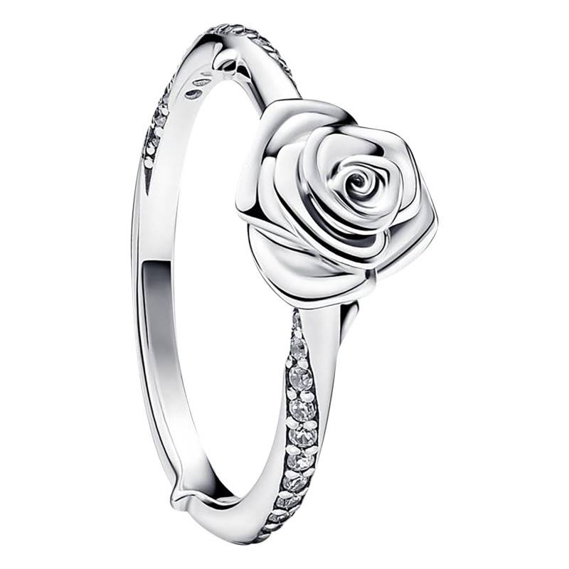 925 Silver & Cubic Zirconia Rose Ring - Pandora