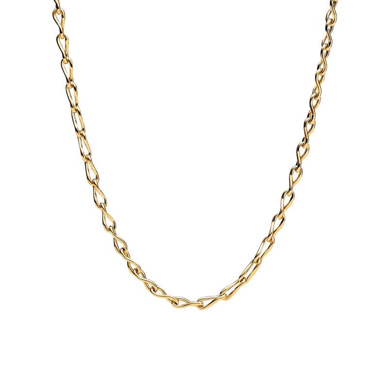 Gold-Plated Metal Infinity Chain, Length 50 cm and Width 1.5 mm - Pandora