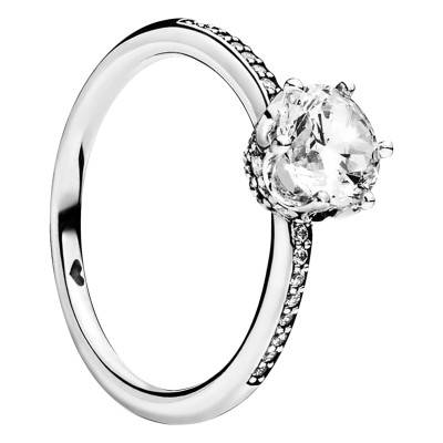 925/1000 Silver Sparkling Crown Ring - Pandora