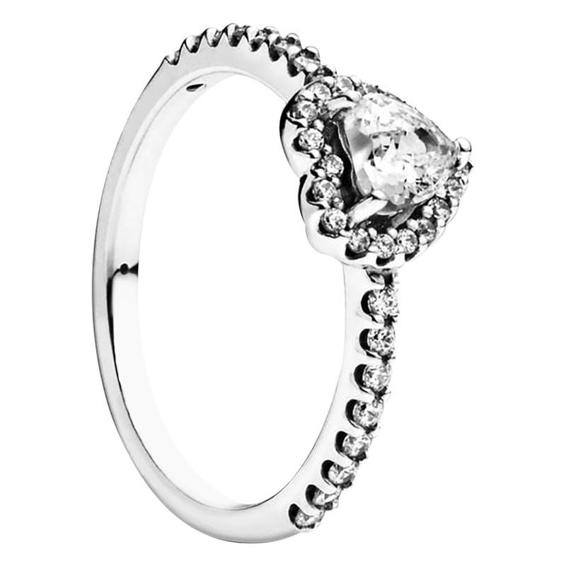 925 Silver Elevated Heart Ring - Pandora