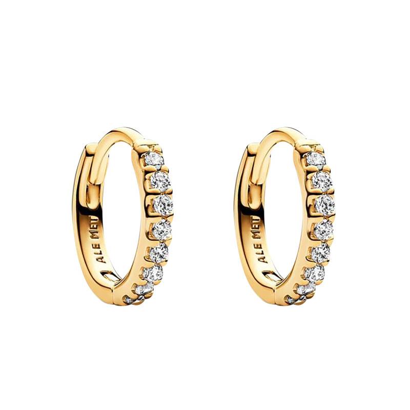 Gold-Plated Sparkling Wrap Hoop Earrings - Pandora