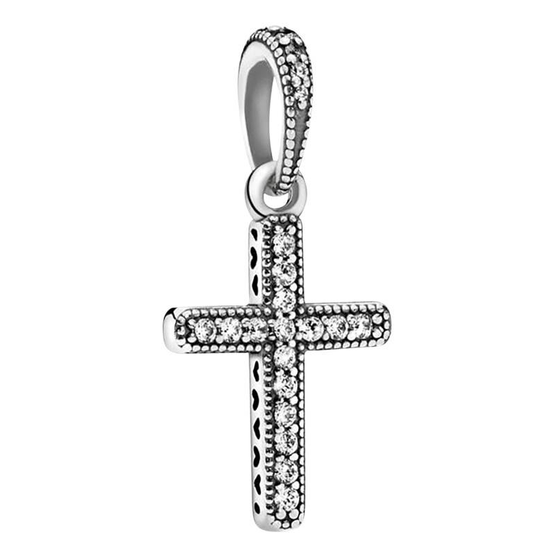 Sparkling 925 Silver Cross Pendant - Pandora